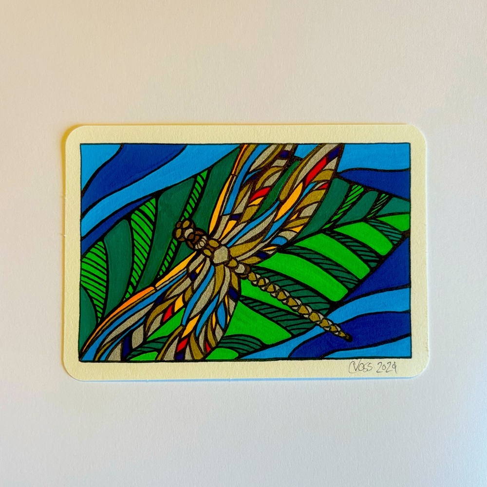 Original Acrylic Postcard/Art